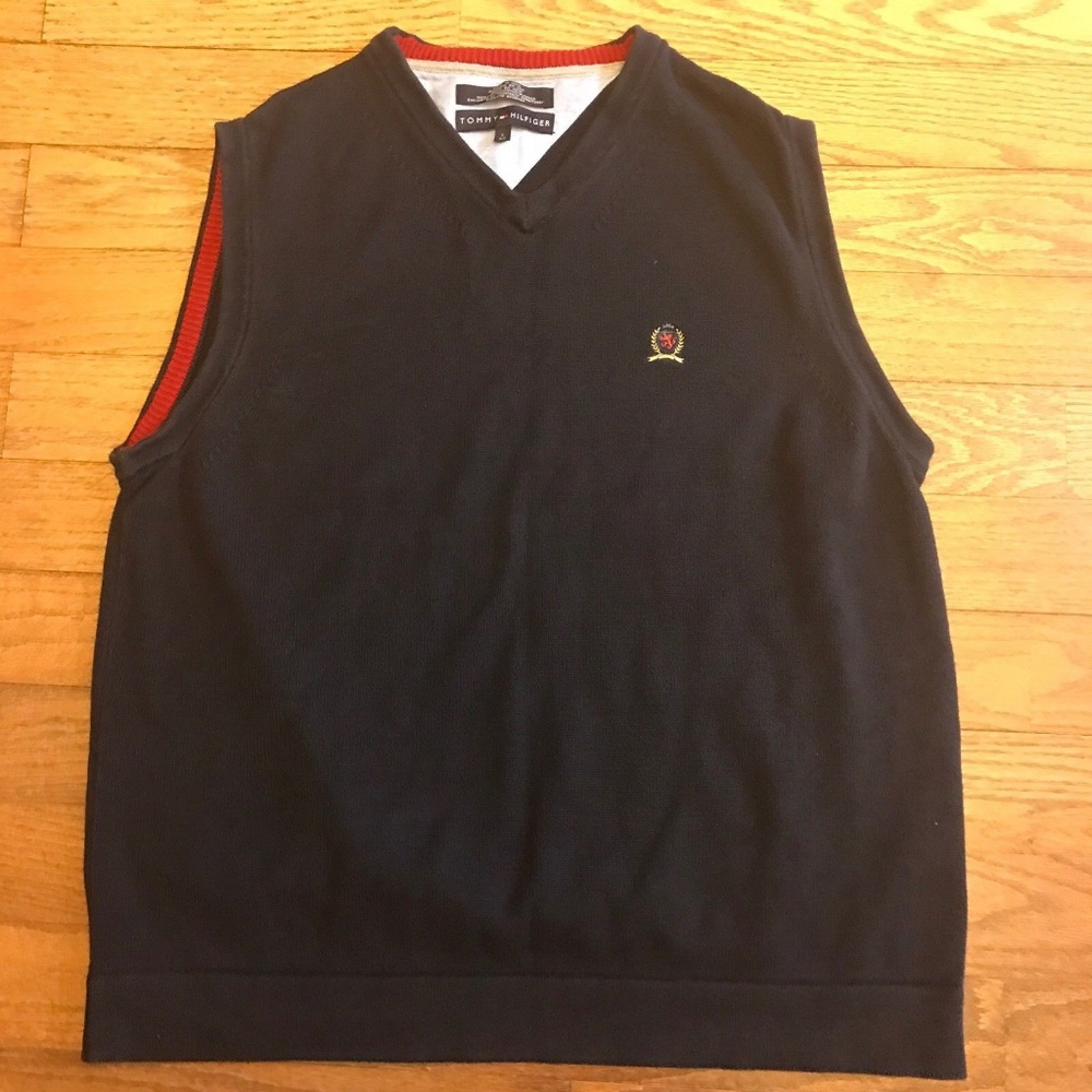 Tommy Hilfiger Mens Large V-Neck Sleeveless Vest